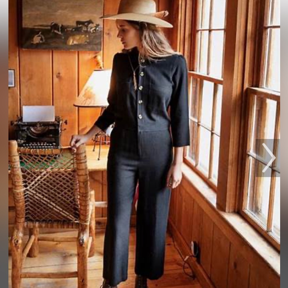 Christy Dawn painter jumpsuit. Black. Size XS